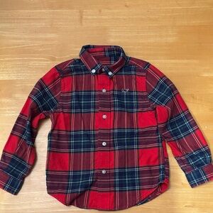 Vineyard Vines Kids Plaid Shirt - Red and Navy